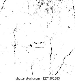Vector grunge overlay texture. Black and white background. Abstract monochrome image includes a faded effect in dark tones