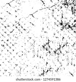 Vector grunge overlay texture. Black and white background. Abstract monochrome image includes a faded effect in dark tones