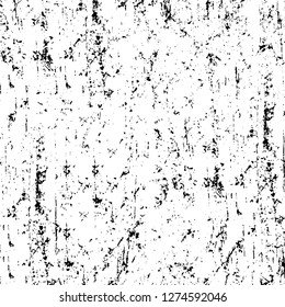Vector grunge overlay texture. Black and white background. Abstract monochrome image includes a faded effect in dark tones