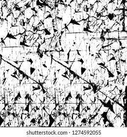 Vector grunge overlay texture. Black and white background. Abstract monochrome image includes a faded effect in dark tones