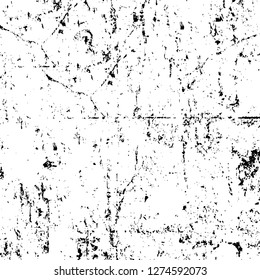 Vector grunge overlay texture. Black and white background. Abstract monochrome image includes a faded effect in dark tones
