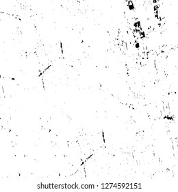 Vector grunge overlay texture. Black and white background. Abstract monochrome image includes a faded effect in dark tones