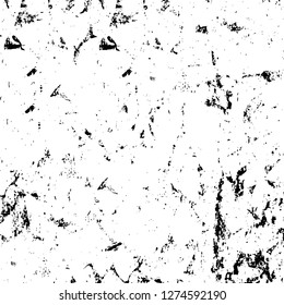 Vector grunge overlay texture. Black and white background. Abstract monochrome image includes a faded effect in dark tones