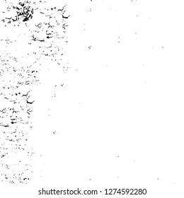 Vector grunge overlay texture. Black and white background. Abstract monochrome image includes a faded effect in dark tones
