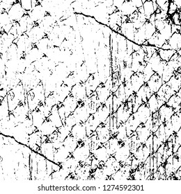 Vector grunge overlay texture. Black and white background. Abstract monochrome image includes a faded effect in dark tones