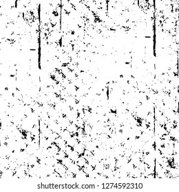 Vector grunge overlay texture. Black and white background. Abstract monochrome image includes a faded effect in dark tones