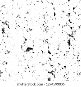 Vector grunge overlay texture. Black and white background. Abstract monochrome image includes a faded effect in dark tones