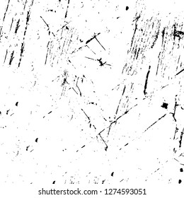 Vector grunge overlay texture. Black and white background. Abstract monochrome image includes a faded effect in dark tones