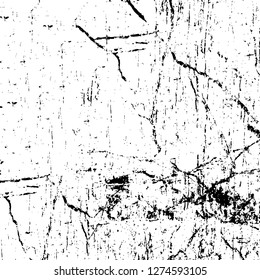 Vector grunge overlay texture. Black and white background. Abstract monochrome image includes a faded effect in dark tones