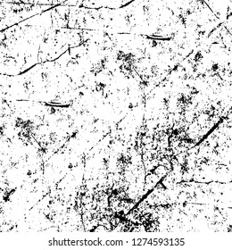 Vector grunge overlay texture. Black and white background. Abstract monochrome image includes a faded effect in dark tones