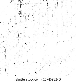 Vector grunge overlay texture. Black and white background. Abstract monochrome image includes a faded effect in dark tones