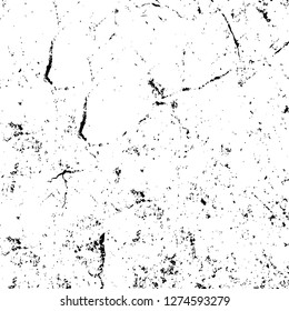 Vector grunge overlay texture. Black and white background. Abstract monochrome image includes a faded effect in dark tones