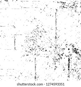 Vector grunge overlay texture. Black and white background. Abstract monochrome image includes a faded effect in dark tones