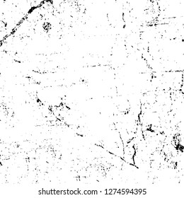 Vector grunge overlay texture. Black and white background. Abstract monochrome image includes a faded effect in dark tones