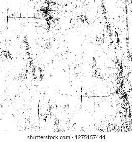 Vector grunge overlay texture. Black and white background. Abstract monochrome image includes a faded effect in dark tones