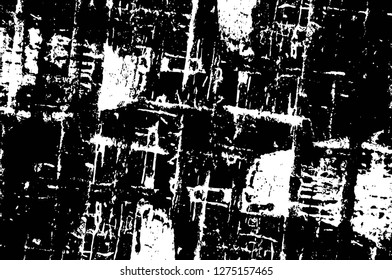 Vector grunge overlay texture. Black and white background. Abstract monochrome image includes a faded effect in dark tones