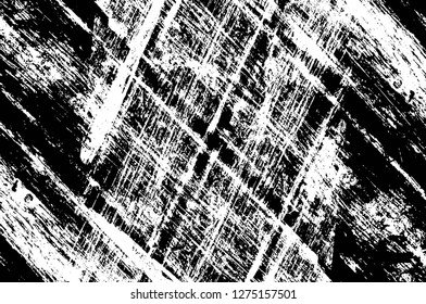 Vector grunge overlay texture. Black and white background. Abstract monochrome image includes a faded effect in dark tones