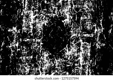 Vector grunge overlay texture. Black and white background. Abstract monochrome image includes a faded effect in dark tones