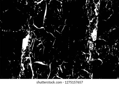 Vector grunge overlay texture. Black and white background. Abstract monochrome image includes a faded effect in dark tones