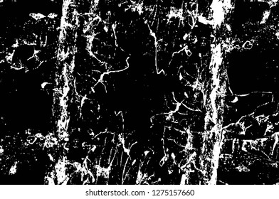 Vector grunge overlay texture. Black and white background. Abstract monochrome image includes a faded effect in dark tones