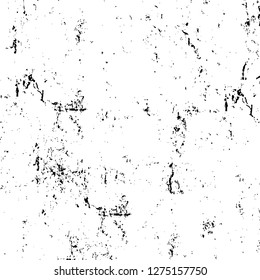 Vector grunge overlay texture. Black and white background. Abstract monochrome image includes a faded effect in dark tones