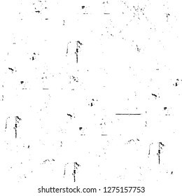 Vector grunge overlay texture. Black and white background. Abstract monochrome image includes a faded effect in dark tones