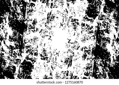 Vector grunge overlay texture. Black and white background. Abstract monochrome image includes a faded effect in dark tones