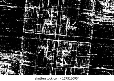 Vector grunge overlay texture. Black and white background. Abstract monochrome image includes a faded effect in dark tones