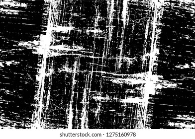 Vector grunge overlay texture. Black and white background. Abstract monochrome image includes a faded effect in dark tones