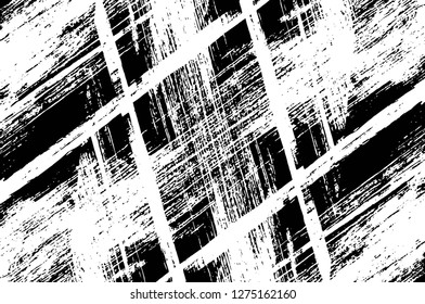 Vector grunge overlay texture. Black and white background. Abstract monochrome image includes a faded effect in dark tones