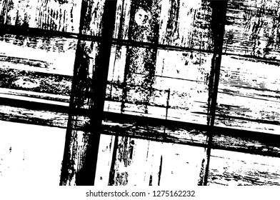 Vector grunge overlay texture. Black and white background. Abstract monochrome image includes a faded effect in dark tones