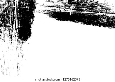 Vector grunge overlay texture. Black and white background. Abstract monochrome image includes a faded effect in dark tones