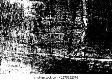 Vector grunge overlay texture. Black and white background. Abstract monochrome image includes a faded effect in dark tones