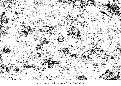 Vector grunge overlay texture. Black and white background. Abstract monochrome image includes a faded effect in dark tones