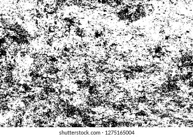 Vector grunge overlay texture. Black and white background. Abstract monochrome image includes a faded effect in dark tones