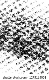 Vector grunge overlay texture. Black and white background. Abstract monochrome image includes a faded effect in dark tones