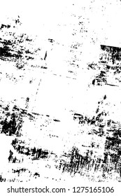 Vector grunge overlay texture. Black and white background. Abstract monochrome image includes a faded effect in dark tones