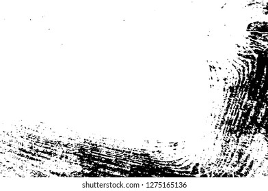 Vector grunge overlay texture. Black and white background. Abstract monochrome image includes a faded effect in dark tones