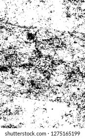 Vector grunge overlay texture. Black and white background. Abstract monochrome image includes a faded effect in dark tones