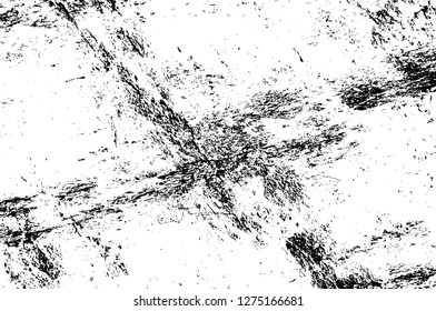 Vector grunge overlay texture. Black and white background. Abstract monochrome image includes a faded effect in dark tones