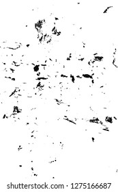 Vector grunge overlay texture. Black and white background. Abstract monochrome image includes a faded effect in dark tones
