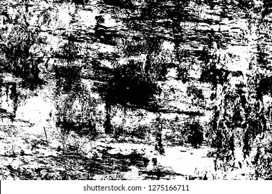 Vector grunge overlay texture. Black and white background. Abstract monochrome image includes a faded effect in dark tones