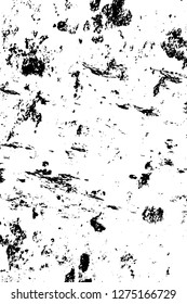 Vector grunge overlay texture. Black and white background. Abstract monochrome image includes a faded effect in dark tones