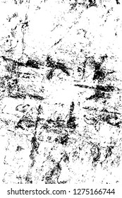Vector grunge overlay texture. Black and white background. Abstract monochrome image includes a faded effect in dark tones