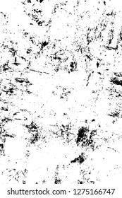 Vector grunge overlay texture. Black and white background. Abstract monochrome image includes a faded effect in dark tones