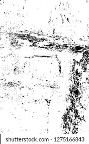 Vector grunge overlay texture. Black and white background. Abstract monochrome image includes a faded effect in dark tones