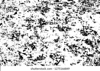 Vector grunge overlay texture. Black and white background. Abstract monochrome image includes a faded effect in dark tones