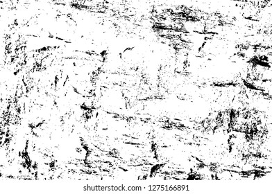 Vector grunge overlay texture. Black and white background. Abstract monochrome image includes a faded effect in dark tones