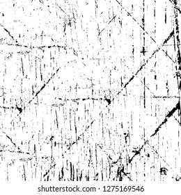 Vector grunge overlay texture. Black and white background. Abstract monochrome image includes a faded effect in dark tones