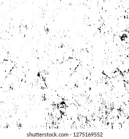 Vector grunge overlay texture. Black and white background. Abstract monochrome image includes a faded effect in dark tones